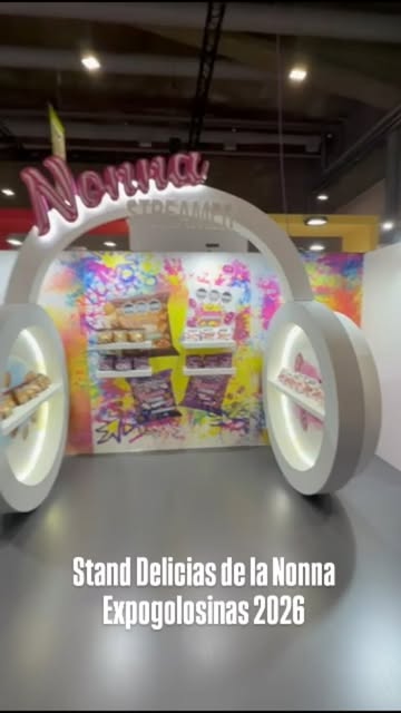 Diseño y construcción del stand de Delicias de la Nonna para Expogolosinas 2026